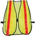 1251 Lime Economy 1-3/8" orange Tape Polyester Mesh Vest